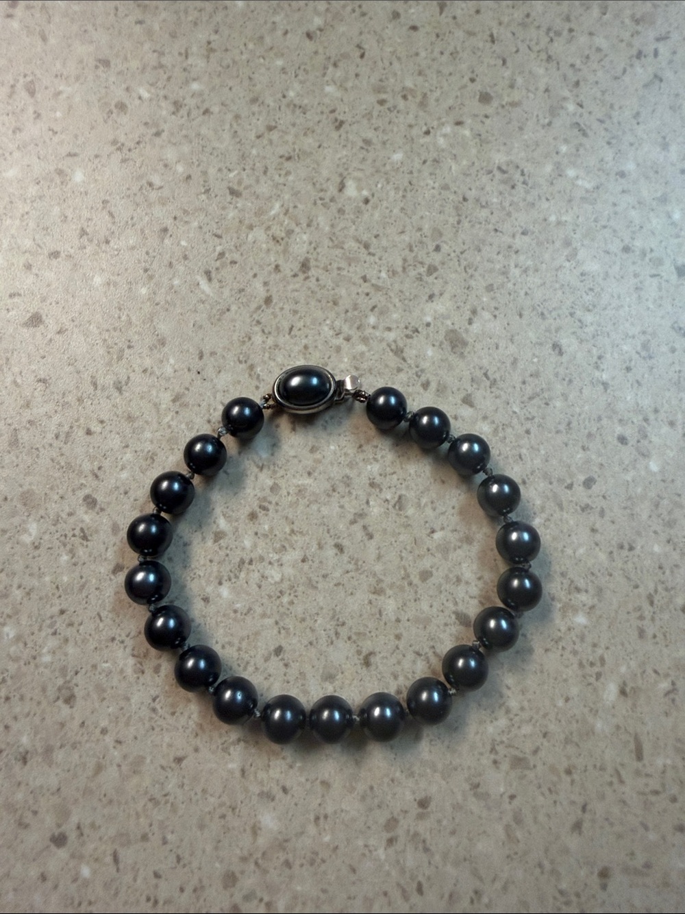 Talbots Black Pearl Bead Bracelet